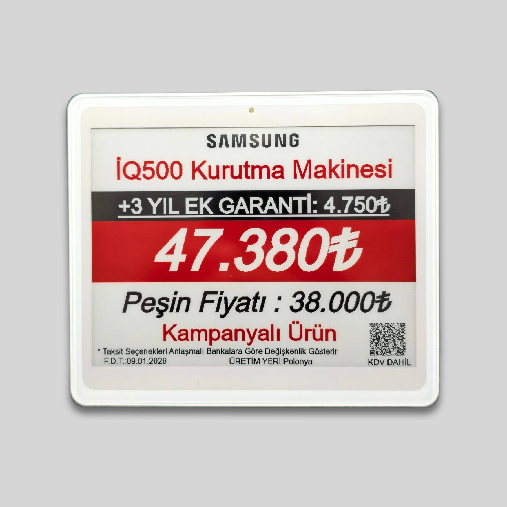 5.80" ELEKTRONİK RAF ETİKETİ